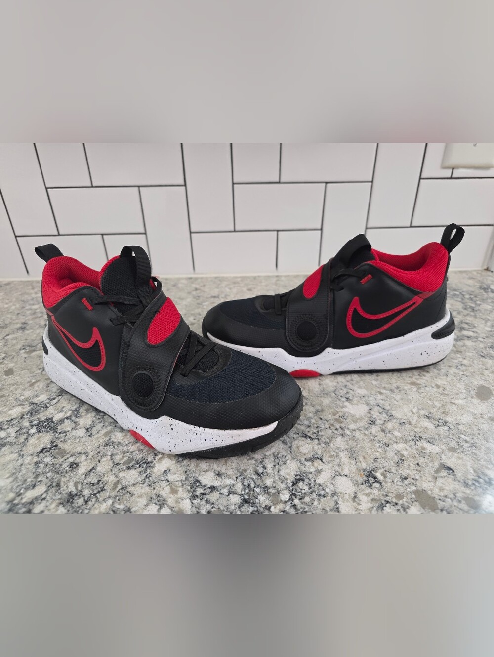 Nike Kids Black and Red Sneakers